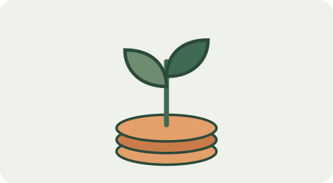 Ilustrasi tabungan dan investasi bertumbuh