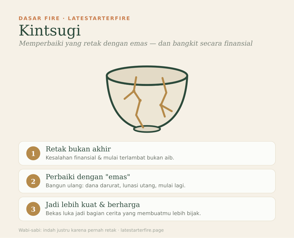 Kintsugi: memperbaiki yang retak dengan emas, dan tiga pelajaran finansialnya