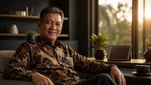 Pria Indonesia berbatik menikmati masa pensiun yang mapan